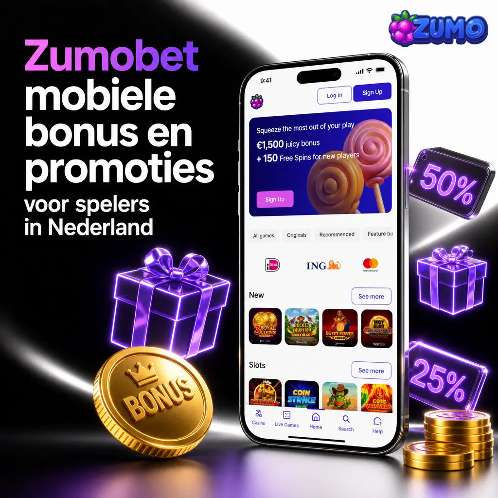 Zumobet mobiele welkomstbonus: 150% tot €1500 en 150 gratis spins voor Nederlandse spelers